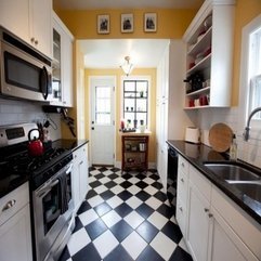 White Kitchen Flooring Eclectic Black - Karbonix