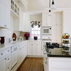 Best Inspirations : White Kitchen Gallery With Wooden Floor Get Inspiration - Karbonix