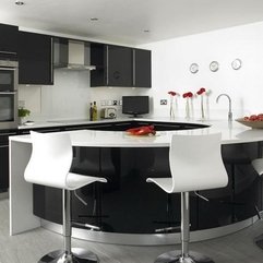 White Kitchen Pictures With Circle Table Black - Karbonix