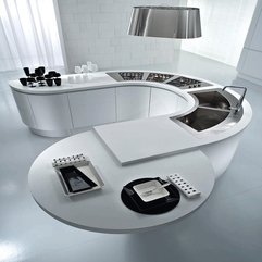 White Kitchen Round Table - Karbonix