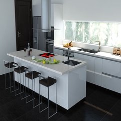 White Kitchen Simple Black - Karbonix