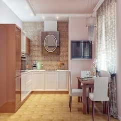 White Kitchen With Pendant Light Over Dining Table Modern Walnut - Karbonix