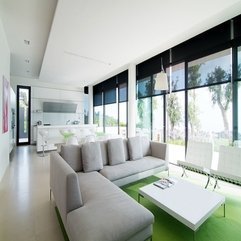 White L Sofa Contrast With Lightsome Interior Dining Room Pillowy Minimalist - Karbonix