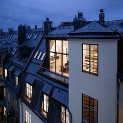 White Lighting Viewed Through Glazed Window Penthouse With - Karbonix