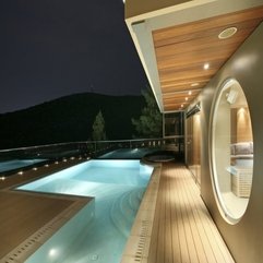 White Lights It Placed Wooden Floor Swimming Pool - Karbonix
