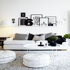 White Living Rooms Calming Black - Karbonix