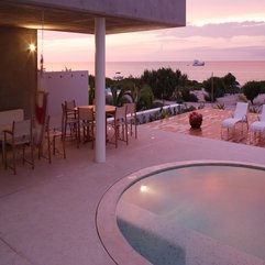 White Lounge Chairs On Wooden Floor Swimming Pool - Karbonix