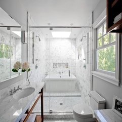 White Marble Bathroom Perfectly Gray - Karbonix