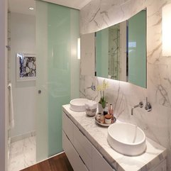 White Marble Shelf White Washbasin - Karbonix