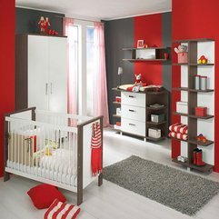Best Inspirations : White Red Baby Nursery Design With Wooden Furniture By Paidi Looks Cool - Karbonix