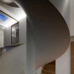 Best Inspirations : White Stairs In Private Home Curved - Karbonix