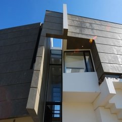 Window Placed Between Black Grey Wall Paneling Transparent Glazed - Karbonix