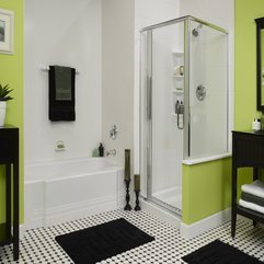 With Small Bathtub Modern Shower - Karbonix