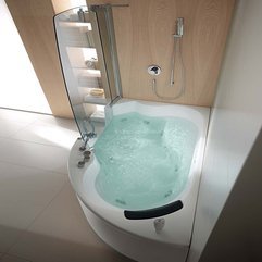 With Small Bathtub Worldly Shower - Karbonix