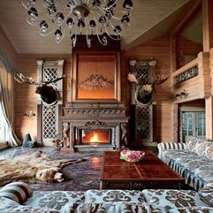 Best Inspirations : Wood Hunting Villa With Accessories Deer Heads And Bear Fur Rug Luxury Italian - Karbonix