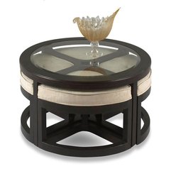 Wood Tables With Glass Round Modern - Karbonix