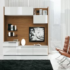 Wood Tv Wall Mount Cabinet White And - Karbonix