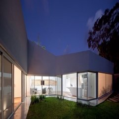 Wooden Interior Inside Viewed Through Transparent Glazed Wall White And - Karbonix