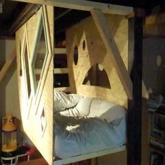 Wooden Loft Hanging Bed - Karbonix