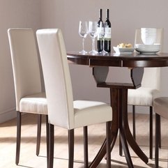 Best Inspirations : Wooden Rounded Table Contemporary Dining Room White Chairs - Karbonix