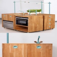 Wooden Space Saving Portable Kitchen Inspirations In Modern Style - Karbonix