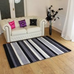 Wool Inexpensive Rugs Grey Striped - Karbonix