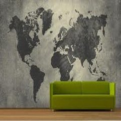 World Map Wallpaper For Walls Black Grey - Karbonix