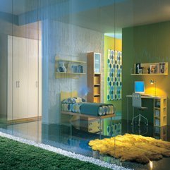 Best Inspirations : Yellow Blue Gradation Teens Bedroom Design In Green - Karbonix