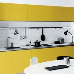 Yellow Kitchen Design White And - Karbonix