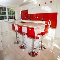 Your Kitchen With Red Seat Free Design - Karbonix